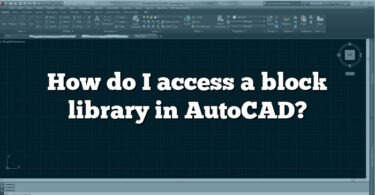 How do I access a block library in AutoCAD?