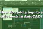 How do I add a logo to a title block in AutoCAD?