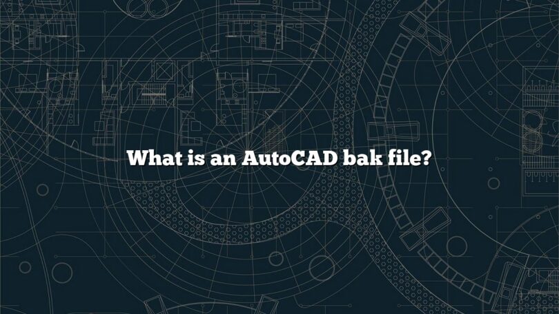 What is an AutoCAD bak file?